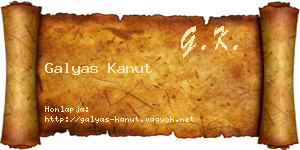 Galyas Kanut névjegykártya